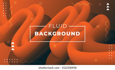 Abstract background with 3d fluid shapes, Liquid color background design. Fluid gradient shapes composition. Futuristic design posters. Eps10 vector. - Vector