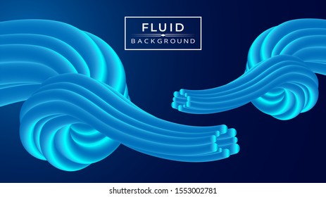 Abstract background with 3d fluid shapes