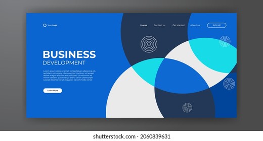 Abstract background with 3d gradient for landing page. Geometric background with dynamic shapes composition. Landing page background template design with modern shape and simple technology concept