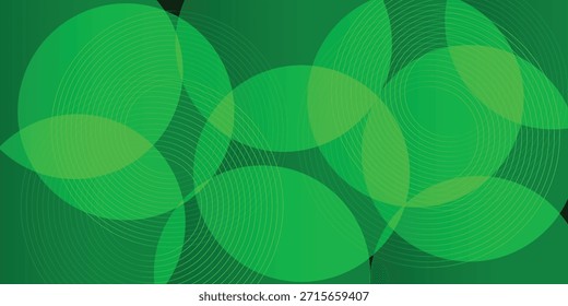 Capa verde Abstractas del tecno de la superposición del fondo 3D en el espacio oscuro con la decoración brillante de la forma de las líneas. Elemento de Diseño gráfico moderno 