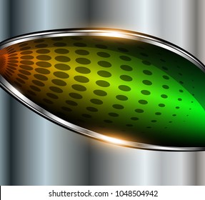 Abstract background 3D with halftone pattern, vector illustration.