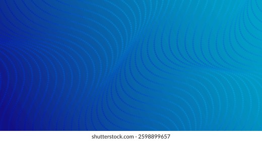 Abstract background with 3D Halftone Wave Effect.  Digital future technology concept. vector illustration.