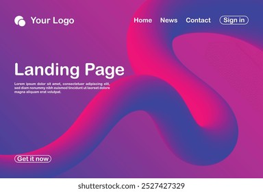 abstract background 3d landing page template