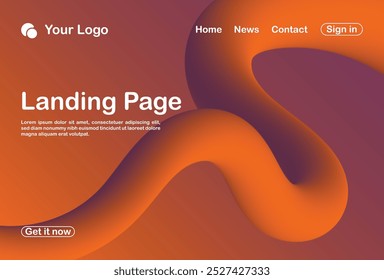 modelo de página inicial 3d de plano de fundo abstrato