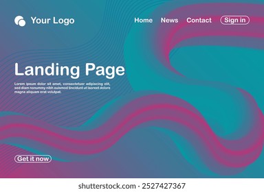 abstract background 3d landing page template
