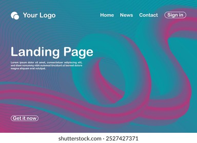 abstract background 3d landing page template