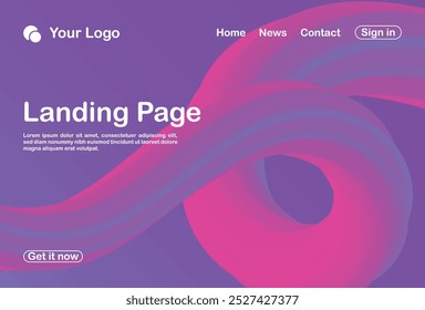 abstract background 3d landing page template