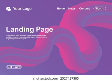 abstract background 3d landing page template