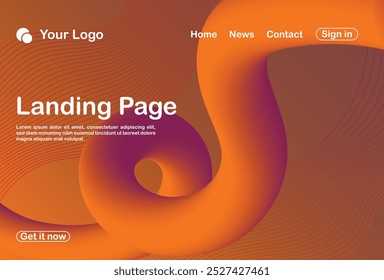 abstract background 3d landing page template