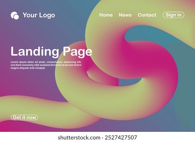 abstract background 3d landing page template