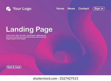 abstract background 3d landing page template