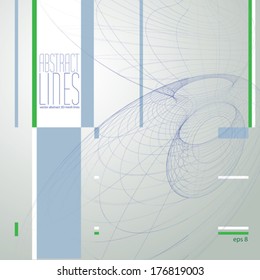 Abstract background, 3D abstract lines vector illustration, clear eps 8 vector.