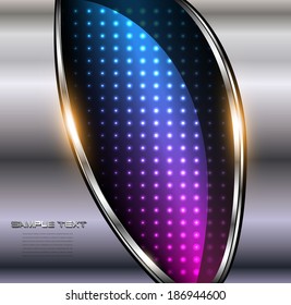 Abstract background 3D metallic with dots pattern, vector illustration.