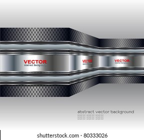 Abstract background 3D metallic, vector illustration.