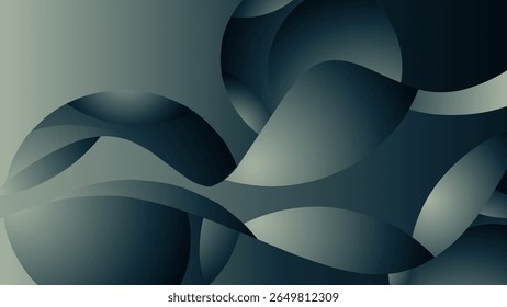 abstract background with 3d paper cut shapes in dark blue colors