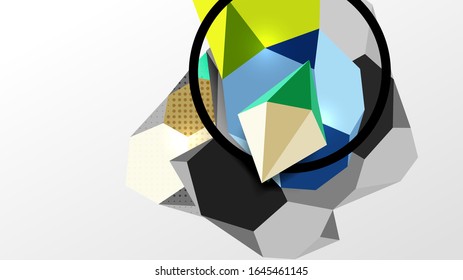 Abstract background - 3d polygonal geometric shapes composition. Vector Illustration For Wallpaper, Banner, Background, Card, Book Illustration, landing page