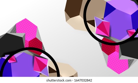 Abstract background - 3d polygonal geometric shapes composition. Vector Illustration For Wallpaper, Banner, Background, Card, Book Illustration, landing page