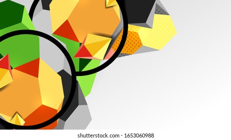 Abstract background - 3d polygonal geometric shapes composition. Vector Illustration For Wallpaper, Banner, Background, Card, Book Illustration, landing page
