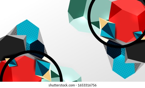 Abstract background - 3d polygonal geometric shapes composition. Vector Illustration For Wallpaper, Banner, Background, Card, Book Illustration, landing page