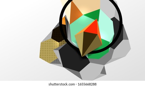 Abstract background - 3d polygonal geometric shapes composition. Vector Illustration For Wallpaper, Banner, Background, Card, Book Illustration, landing page