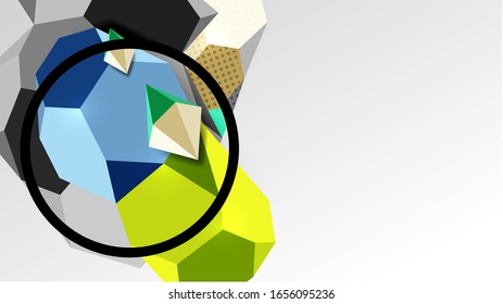 Abstract background - 3d polygonal geometric shapes composition. Vector Illustration For Wallpaper, Banner, Background, Card, Book Illustration, landing page