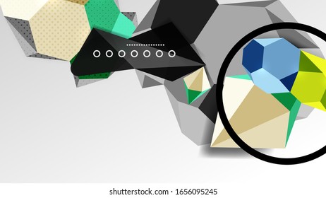 Abstract background - 3d polygonal geometric shapes composition. Vector Illustration For Wallpaper, Banner, Background, Card, Book Illustration, landing page
