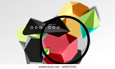 Abstract background - 3d polygonal geometric shapes composition. Vector Illustration For Wallpaper, Banner, Background, Card, Book Illustration, landing page