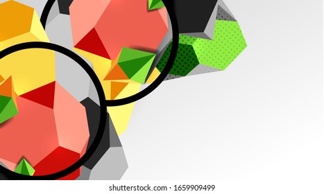 Abstract background - 3d polygonal geometric shapes composition. Vector Illustration For Wallpaper, Banner, Background, Card, Book Illustration, landing page