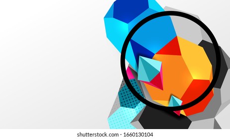 Abstract background - 3d polygonal geometric shapes composition. Vector Illustration For Wallpaper, Banner, Background, Card, Book Illustration, landing page