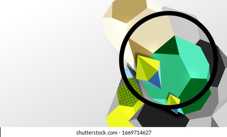 Fondo abstracto - 3d composición geométrica de formas poligonales. Ilustración vectorial para papel tapiz, pancarta, fondo, tarjeta, ilustración del libro, página de inicio