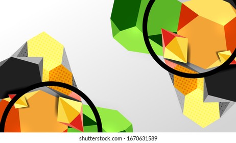 Abstrakter Hintergrund - Zusammensetzung polygonaler geometrischer Formen. Vektorillustration-Illustration für Bildschirmhintergrund, Banner, Hintergrund, Karte, Buchillustration, Landungsseite