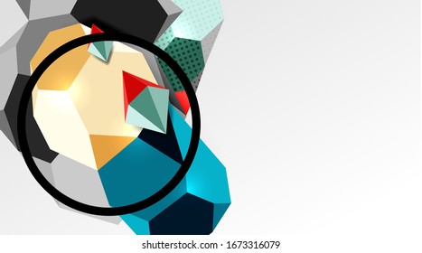 Abstract background - 3d polygonal geometric shapes composition. Vector Illustration For Wallpaper, Banner, Background, Card, Book Illustration, landing page
