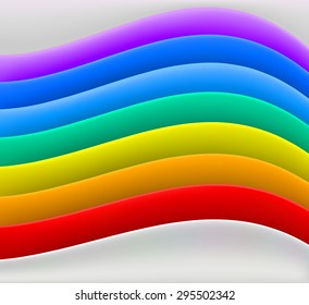 Abstract background of a 3d rainbow; as backdrop