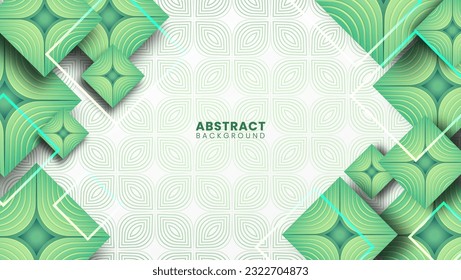 Abstract Background with 3D Rectangle Shapes premium vector