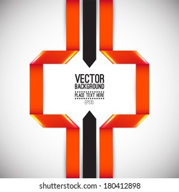 Fondo abstracto con cintas 3d. Presentación de texto. Vector