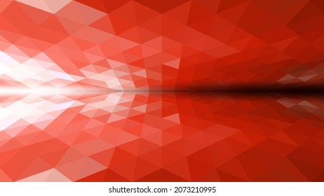 Abstract background  3D room red diamond shape