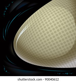 Abstract background with 3d shape, vector illustration.