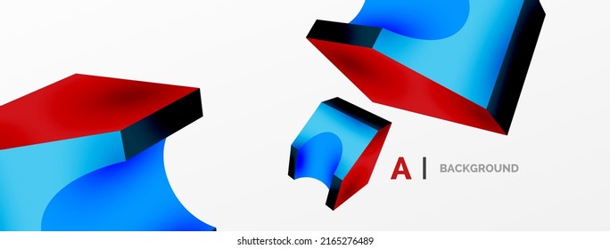 Abstract background - 3d abstract shape. Wallpaper for concept of AI technology, blockchain, communication, 5G, science, business