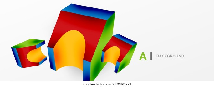 Abstract background - 3d abstract shape. Wallpaper for concept of AI technology, blockchain, communication, 5G, science, business