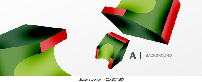 Abstract background - 3d abstract shape. Wallpaper for concept of AI technology, blockchain, communication, 5G, science, business