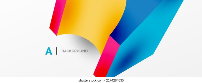 Abstract background - 3d abstract shape. Wallpaper for concept of AI technology, blockchain, communication, 5G, science, business