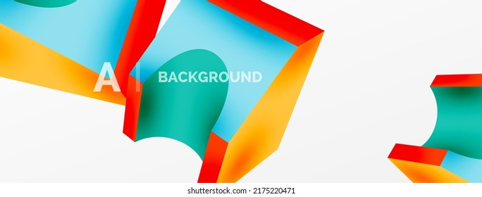 Abstract background - 3d abstract shape. Wallpaper for concept of AI technology, blockchain, communication, 5G, science, business