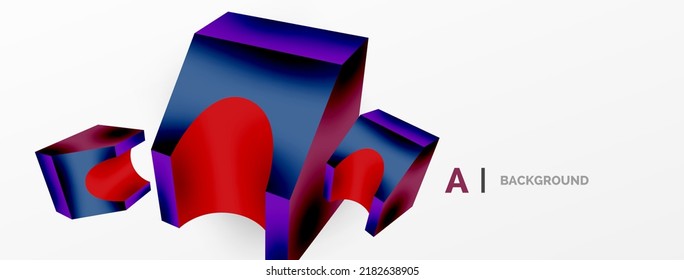 Abstract background - 3d abstract shape. Wallpaper for concept of AI technology, blockchain, communication, 5G, science, business