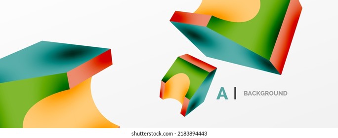 Abstract background - 3d abstract shape. Wallpaper for concept of AI technology, blockchain, communication, 5G, science, business