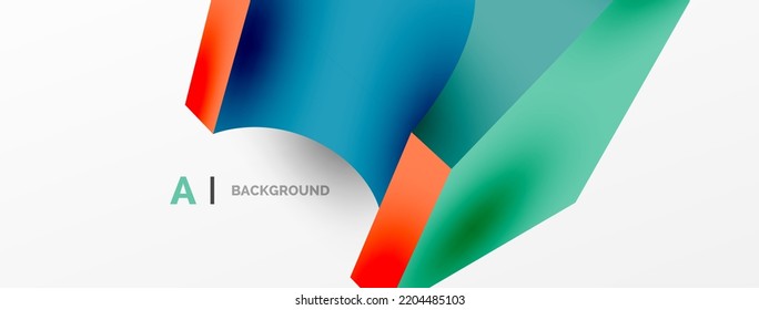 Abstract background - 3d abstract shape. Wallpaper for concept of AI technology, blockchain, communication, 5G, science, business