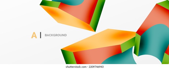 Abstract background - 3d abstract shape. Wallpaper for concept of AI technology, blockchain, communication, 5G, science, business