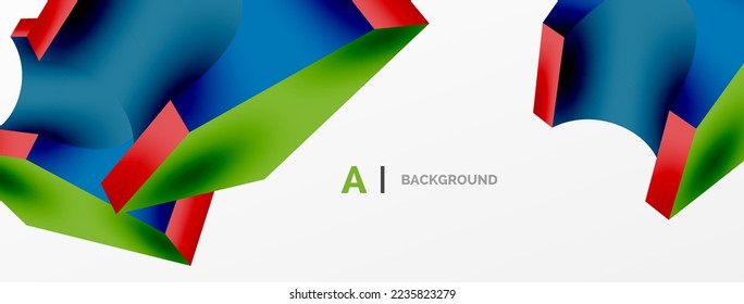Abstract background - 3d abstract shape. Wallpaper for concept of AI technology, blockchain, communication, 5G, science, business