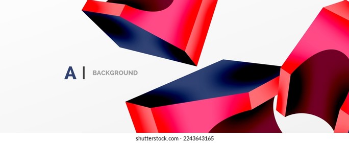 Abstract background - 3d abstract shape. Wallpaper for concept of AI technology, blockchain, communication, 5G, science, business