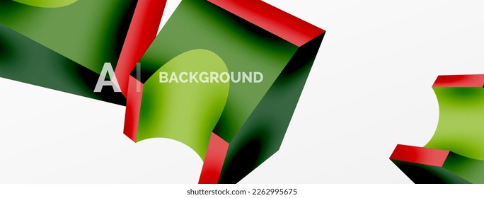 Abstract background - 3d abstract shape. Wallpaper for concept of AI technology, blockchain, communication, 5G, science, business