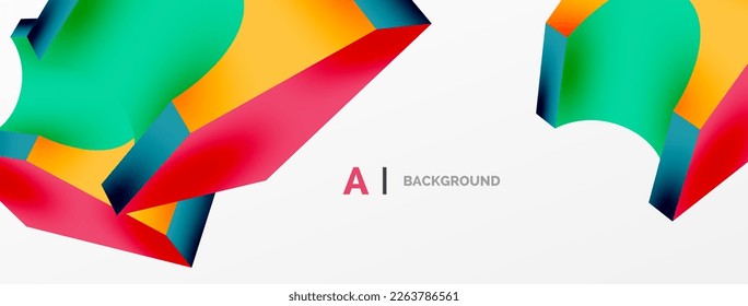 Abstract background - 3d abstract shape. Wallpaper for concept of AI technology, blockchain, communication, 5G, science, business